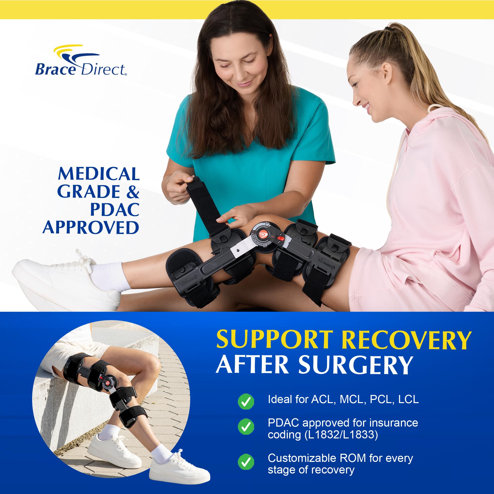 Amazon.com: Brace Direct Breg T Scope Premier XL Post Op Knee